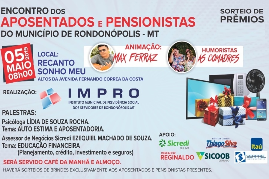 Convites para o Encontro dos Aposentados e Pensionistas já estão no IMPRO