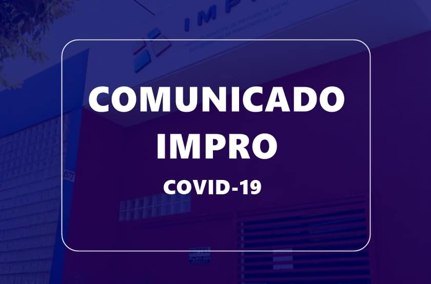 Prédio IMPRO passara por sanitização e desinfecção