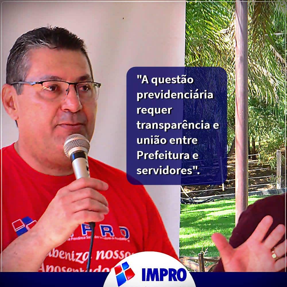 IMPRO defende debate amplo com servidores sobre adequação de alíquota previdenciária; Prefeitura tem até 30 de setembro para apresentar proposta